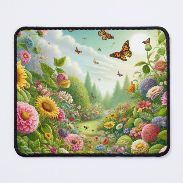Item preview, Blossoming Garden A Symphony of Flora and Fauna designed and sold by ArtComixHaven.