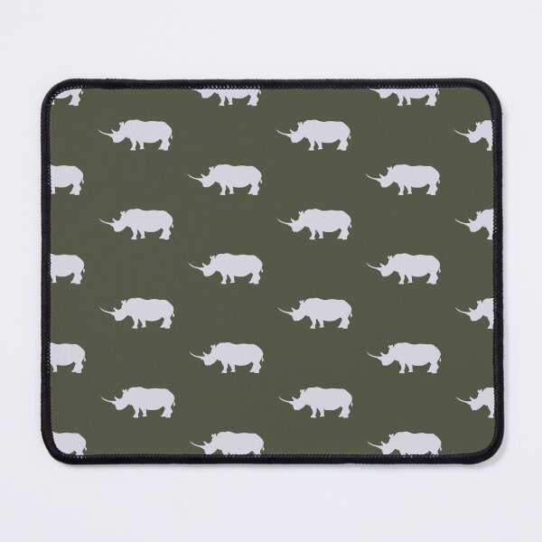 Item preview, Grey Rhino Silhouette (white silhouette) designed and sold by badlydoodled.