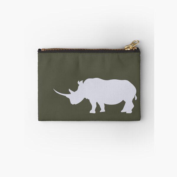 Item preview, Grey Rhino Silhouette (white silhouette) designed and sold by badlydoodled.
