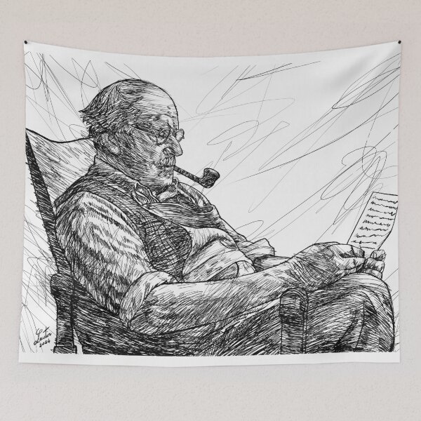 Item preview, CARL JUNG - ink portrait .5 designed and sold by lautir.