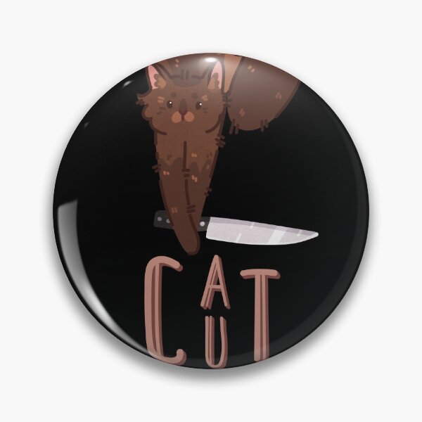 Item preview, Cut Cat with Knife - Murderous chocolate  Cat designed and sold by FelineEmporium.