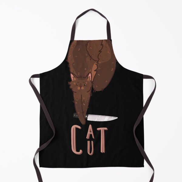Item preview, Cut Cat with Knife - Murderous chocolate Cat designed and sold by FelineEmporium.