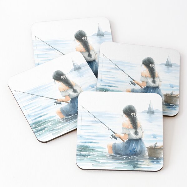 Item preview, Someone fishing alone in the middle of the sea designed and sold by ArtZone1987.