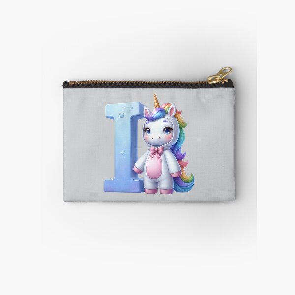 Item preview, Unicorn kawaii alphabet monogram letter I designed and sold by portrait4you.