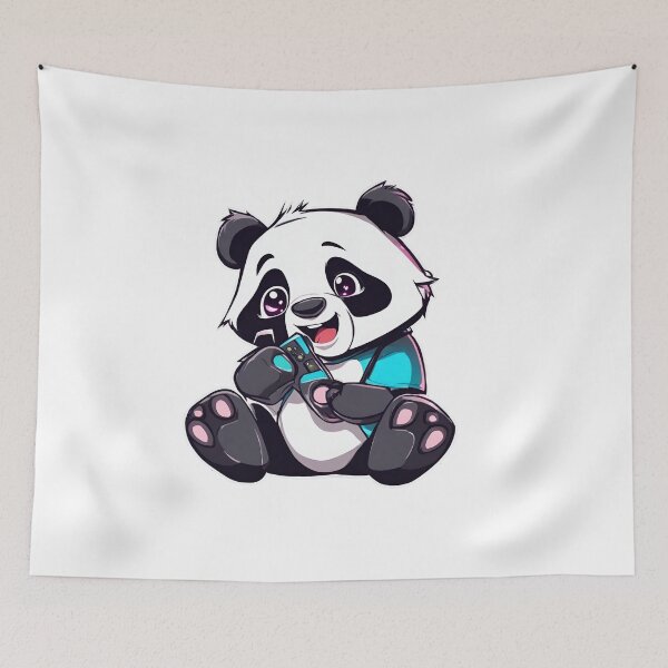 Item preview, Sweet gaming panda designed and sold by JacobsParadise.