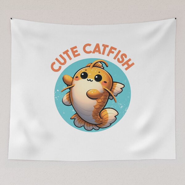 Item preview, Cute Wels Catfish  designed and sold by DineshArtShop.