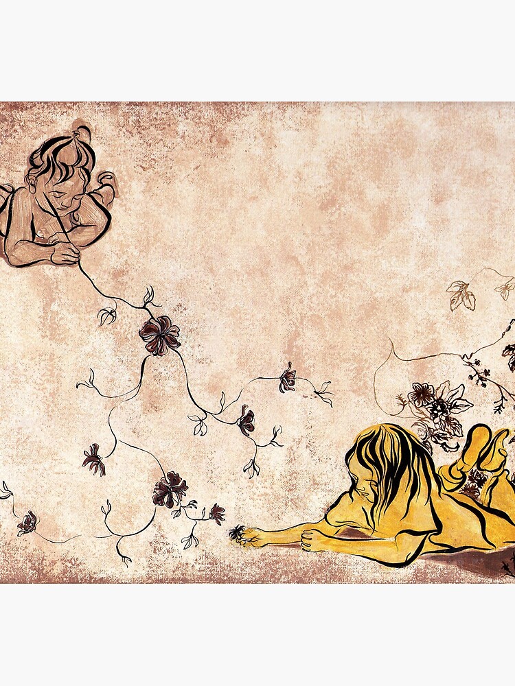 Children Drawing Flowers Painting by CatarinaGarcia