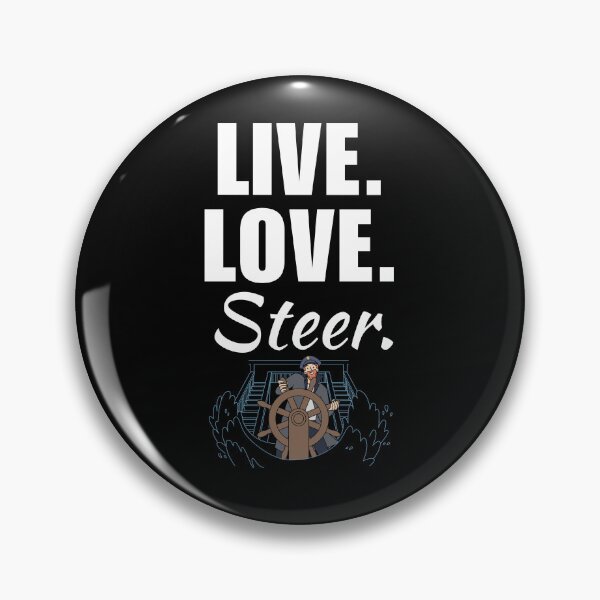 Item preview, Live, love, steer. Funny sailing boat captain quote or saying for dad or husband designed and sold by NBSStore.