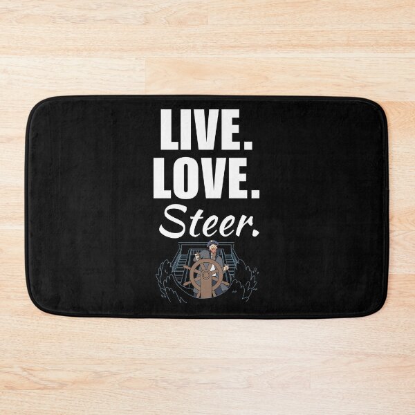 Item preview, Live, love, steer. Funny sailing boat captain quote or saying for dad or husband designed and sold by NBSStore.