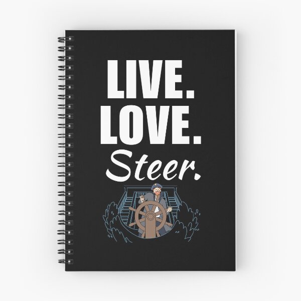 Item preview, Live, love, steer. Funny sailing boat captain quote or saying for dad or husband designed and sold by NBSStore.