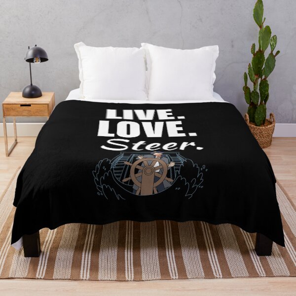 Item preview, Live, love, steer. Funny sailing boat captain quote or saying for dad or husband designed and sold by NBSStore.