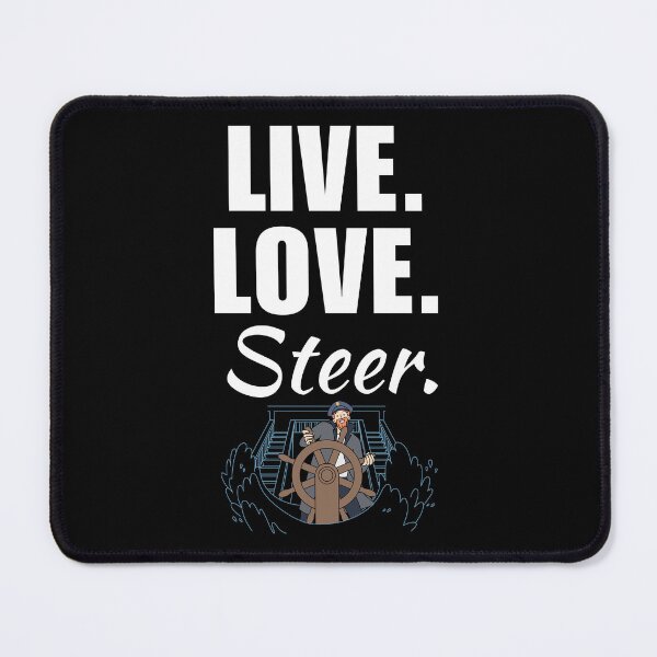 Item preview, Live, love, steer. Funny sailing boat captain quote or saying for dad or husband designed and sold by NBSStore.