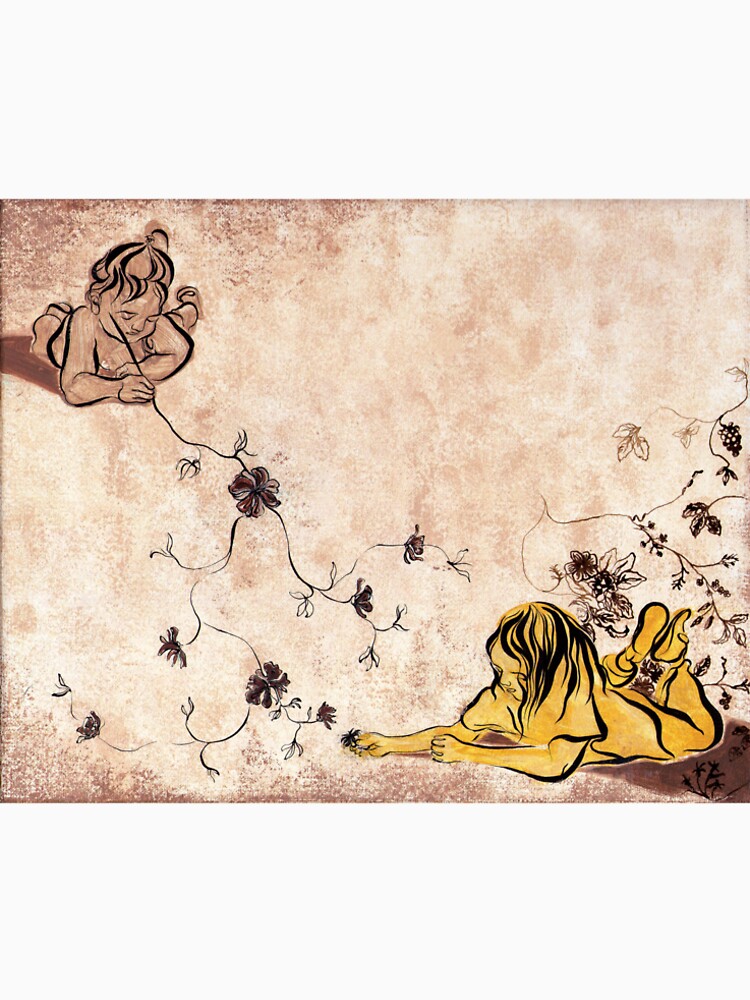 Children Drawing Flowers Painting by CatarinaGarcia