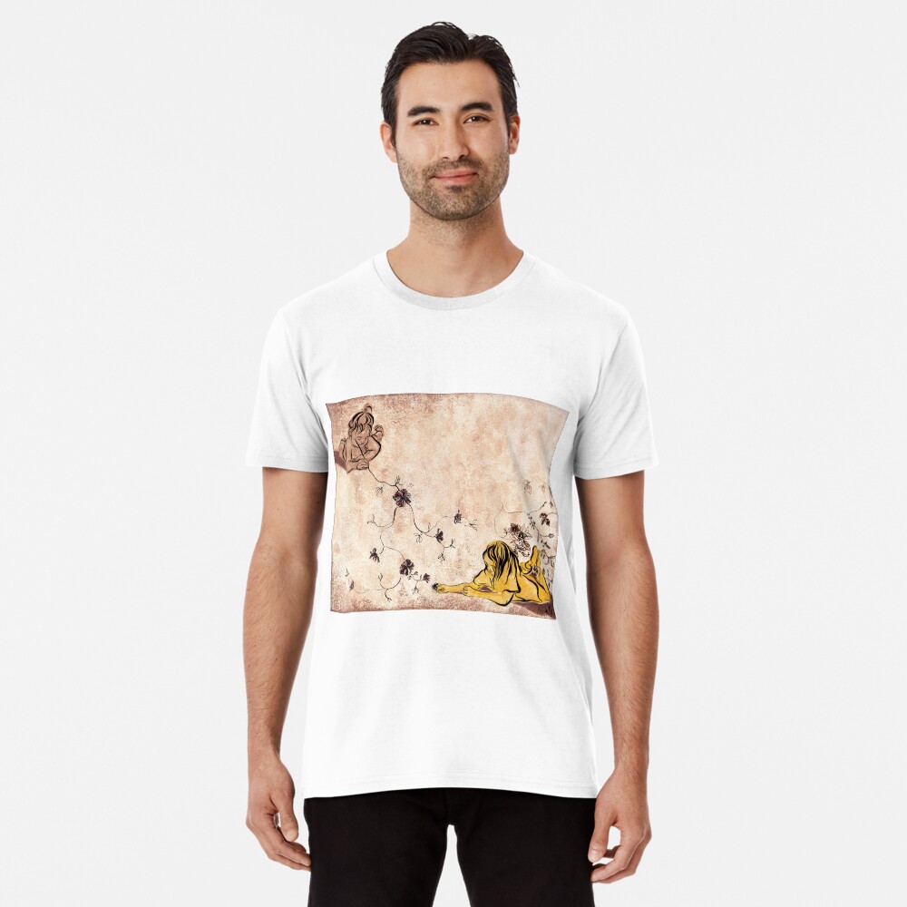 Children Drawing Flowers Painting Premium T-Shirt