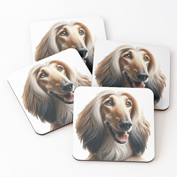 Item preview, Majestic Afghan Hound Art Print - Elegant Long-Haired Sighthound Dog Breed Portrait designed and sold by The Digital Compass.