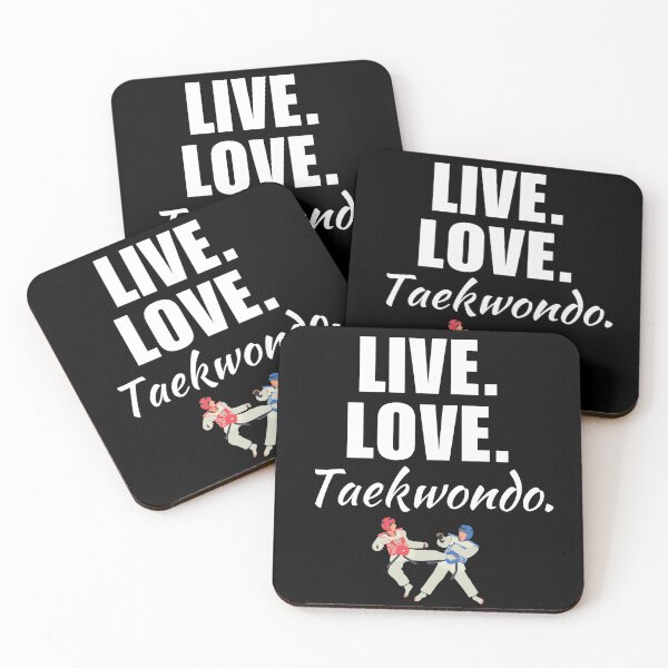 Item preview, Live, love, taekwondo. Funny taekwondo quote or saying for taekwondo fighter or lover designed and sold by NBSStore.