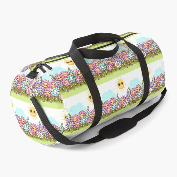 Item preview, Cute kawaii manga cartoon field flower flowers pink yellow Blue wildflowers  designed and sold by Coolparrotgirl.