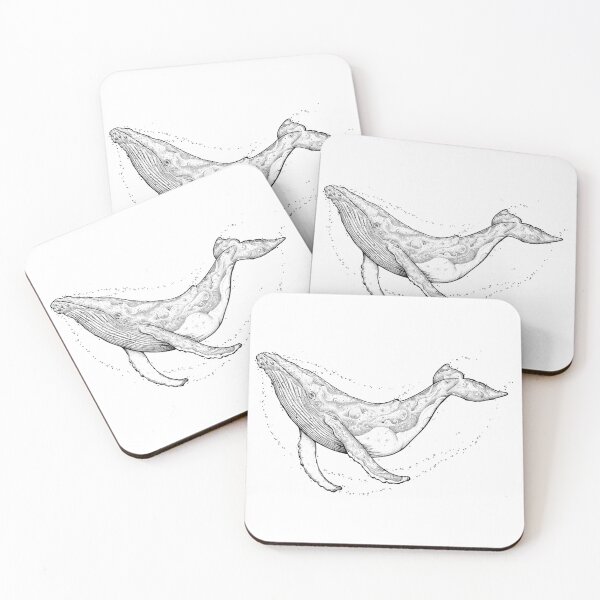 Item preview, Humpback whale ink illustration designed and sold by Motivburg.
