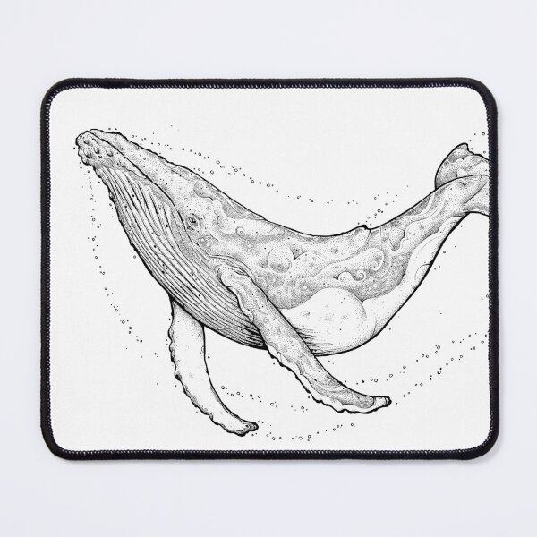 Item preview, Humpback whale ink illustration designed and sold by Motivburg.