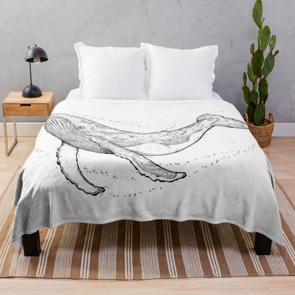 Item preview, Humpback whale ink illustration designed and sold by Motivburg.