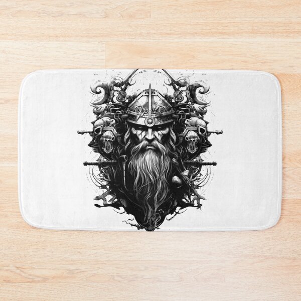 Item preview, Viking Warrior. Detailed tattoo Style Artwork designed and sold by Lucy Goosy Art.