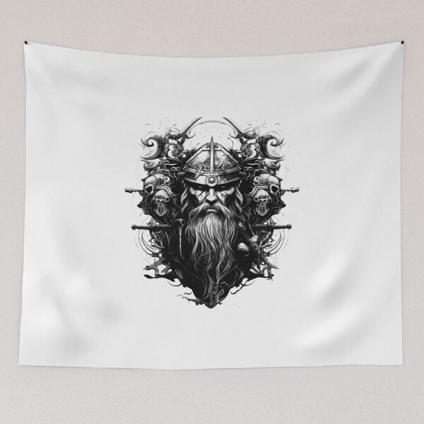 Item preview, Viking Warrior. Detailed tattoo Style Artwork designed and sold by Lucy Goosy Art.