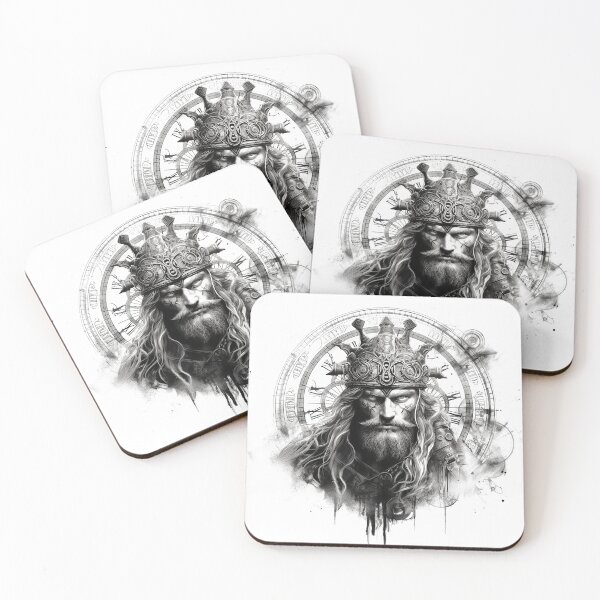 Item preview, Viking Warrior. Detailed tattoo Style Artwork designed and sold by Lucy Goosy Art.