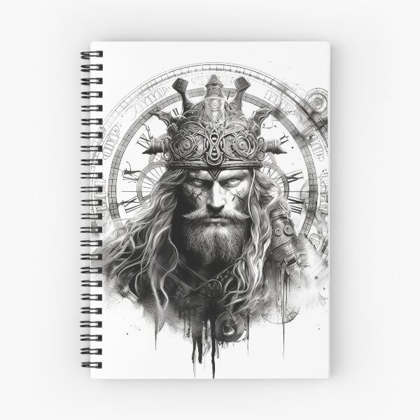 Item preview, Viking Warrior. Detailed tattoo Style Artwork designed and sold by Lucy Goosy Art.