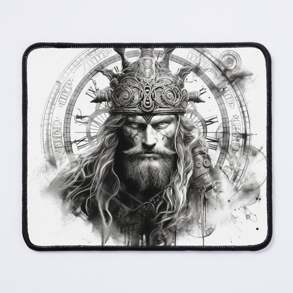 Item preview, Viking Warrior. Detailed tattoo Style Artwork designed and sold by Lucy Goosy Art.