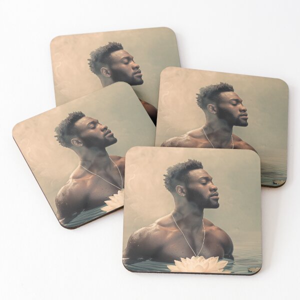 Item preview, Black Man Bathing With Flowers and Fog designed and sold by Atlas Kai.