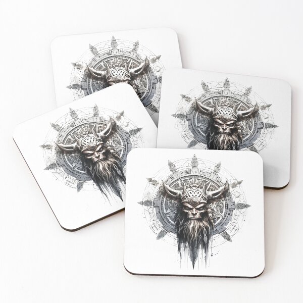 Item preview, Viking Warrior. Detailed tattoo Style Artwork designed and sold by Lucy Goosy Art.