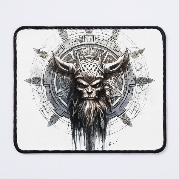 Item preview, Viking Warrior. Detailed tattoo Style Artwork designed and sold by Lucy Goosy Art.