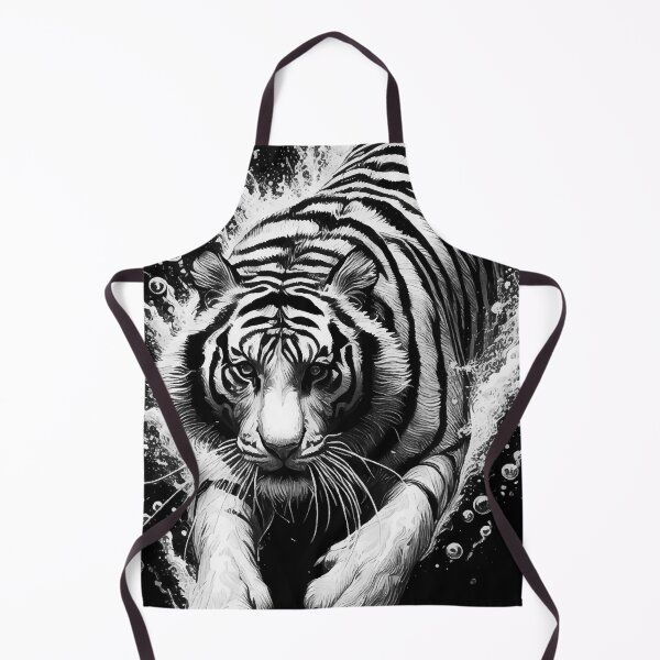 Item preview, Black And White Monochromatic Tiger Underwater designed and sold by TomFrontierArt.