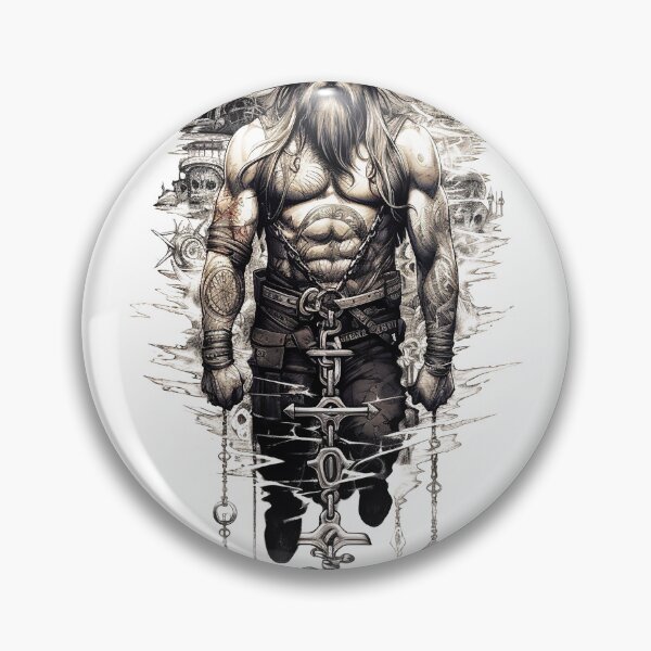 Item preview, Viking Warrior. Detailed tattoo Style Artwork designed and sold by Lucy Goosy Art.