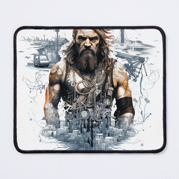 Item preview, Viking Warrior. Detailed tattoo Style Artwork designed and sold by Lucy Goosy Art.