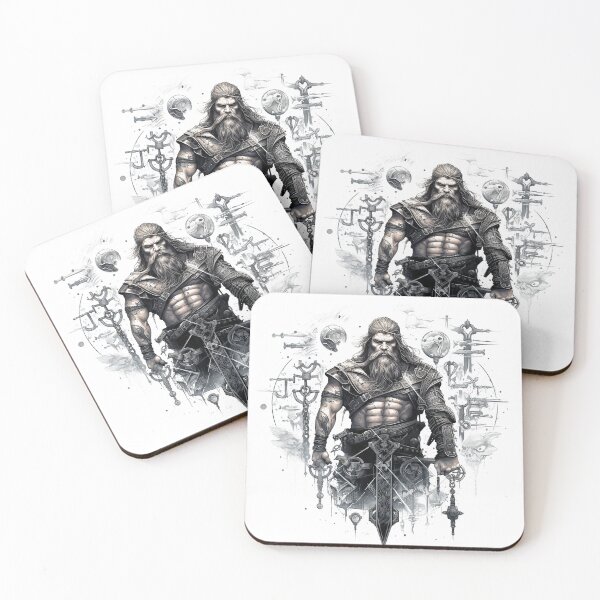 Item preview, Viking Warrior. Detailed tattoo Style Artwork designed and sold by Lucy Goosy Art.