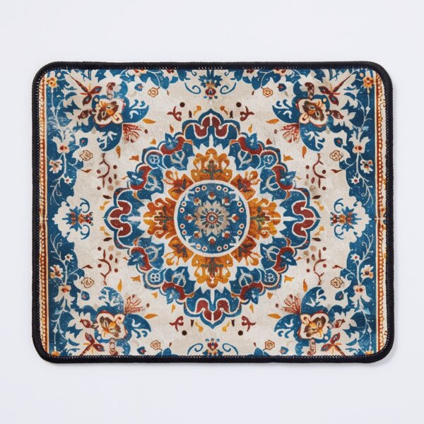 Item preview, Bright Vintage Oriental Beautiful Antique Blue Carpet Pattern designed and sold by GrinGalore.