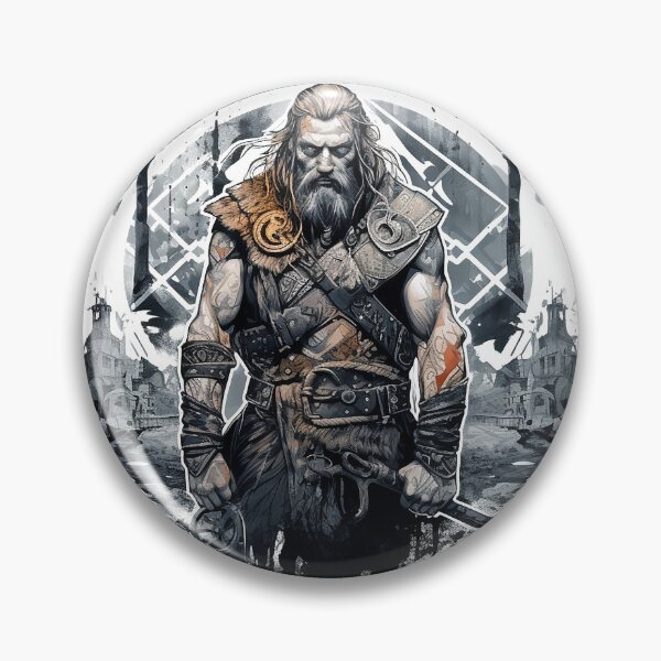Item preview, Viking Warrior. Detailed tattoo Style Artwork designed and sold by Lucy Goosy Art.
