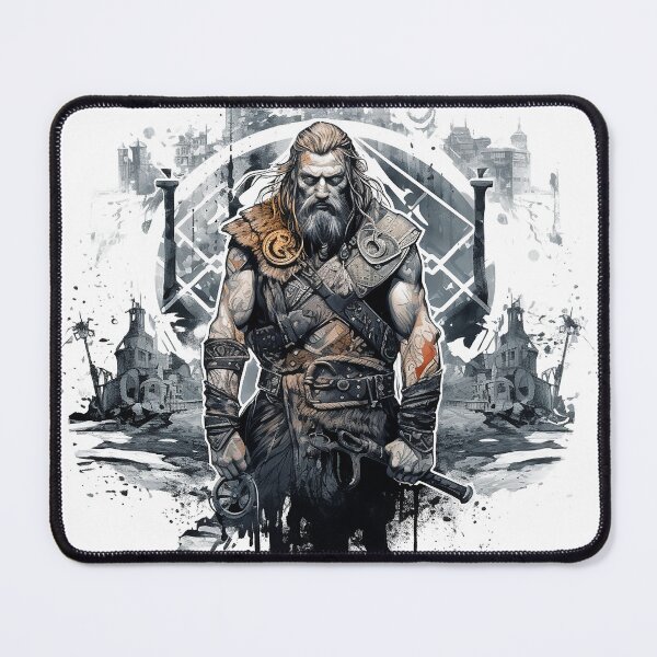 Item preview, Viking Warrior. Detailed tattoo Style Artwork designed and sold by Lucy Goosy Art.