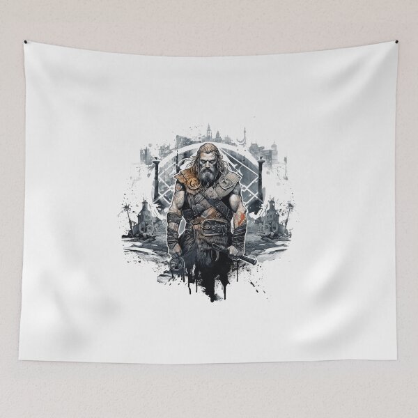 Item preview, Viking Warrior. Detailed tattoo Style Artwork designed and sold by Lucy Goosy Art.