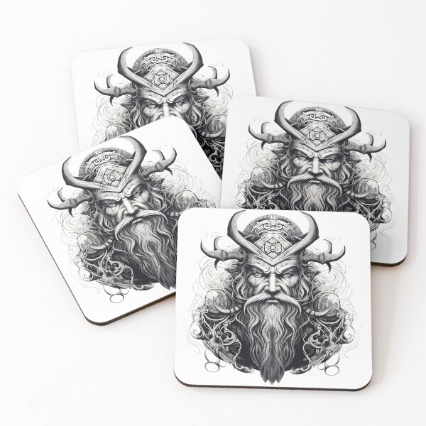 Item preview, Viking Warrior. Detailed tattoo Style Artwork designed and sold by Lucy Goosy Art.