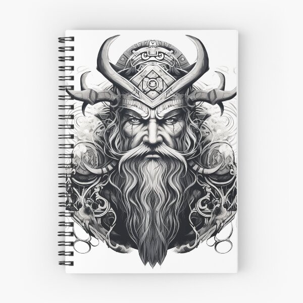 Item preview, Viking Warrior. Detailed tattoo Style Artwork designed and sold by Lucy Goosy Art.