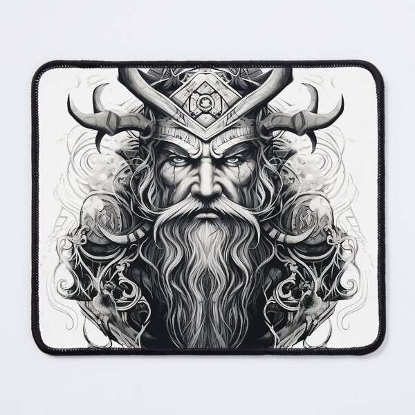 Item preview, Viking Warrior. Detailed tattoo Style Artwork designed and sold by Lucy Goosy Art.