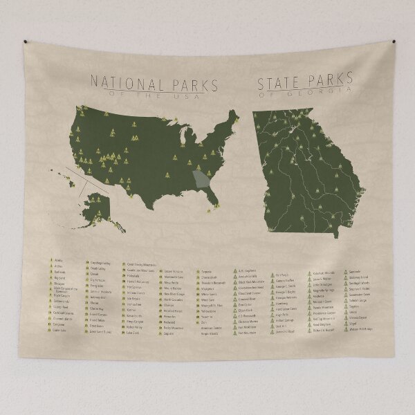 Item preview, US National Parks - Georgia designed and sold by FinlayMcNevin.