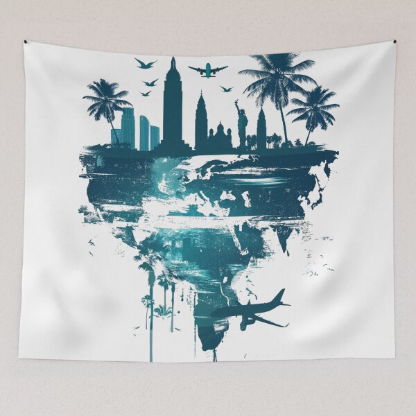 Item preview, Teal Travel Design 2 of 5 designed and sold by Jenson Major.
