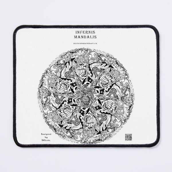 Item preview, Infernis Mandalis - Black and White designed and sold by DKludo.