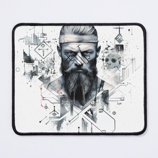 Item preview, Viking Warrior. Detailed tattoo Style Artwork designed and sold by Lucy Goosy Art.
