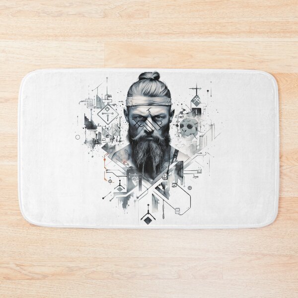 Item preview, Viking Warrior. Detailed tattoo Style Artwork designed and sold by Lucy Goosy Art.
