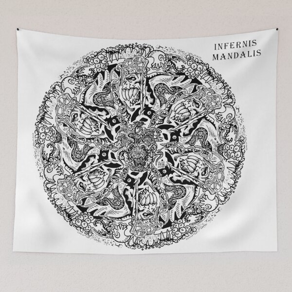 Item preview, Infernis Mandalis - Black and White designed and sold by DKludo.