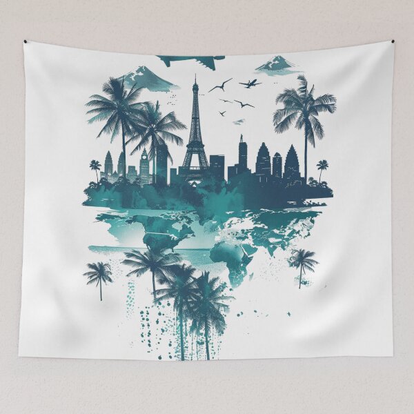 Item preview, Teal Travel Design 4 of 5 designed and sold by Jenson Major.